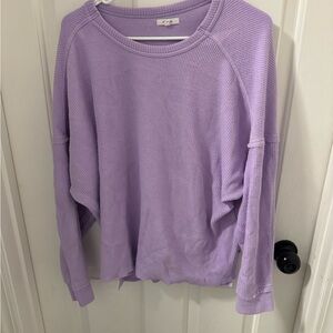 Lavender Ribbed Knit Sweater
